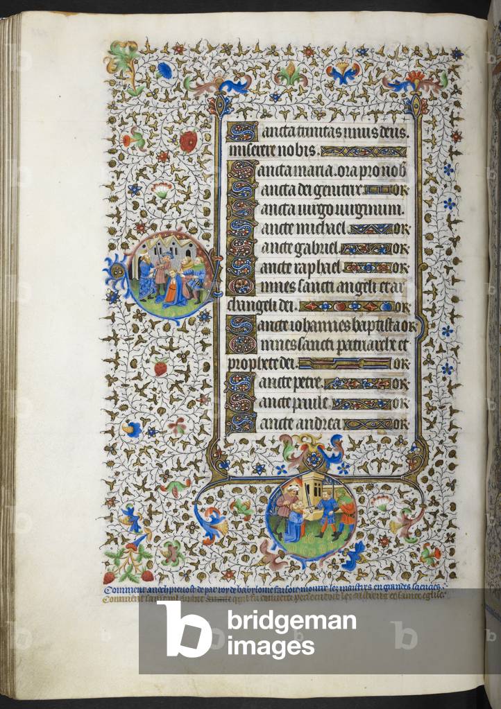 Add Ms 18850 f.108v Book of Hours (The Bedford Hours) c.1410-30 (ink, colour & gold on vellum)