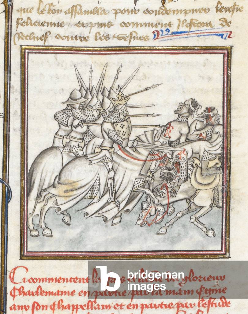 "Aggiungi 21143 f.90r Macello di africani disarmati", 14TH Secolo di French School