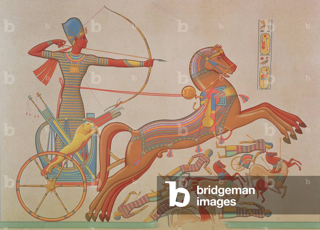 746.c.1. & f.8 Combattimento di Ramses-Miamoun contro i Khitas sui confini dell'Oronte, da 'Histoire de l'Art 