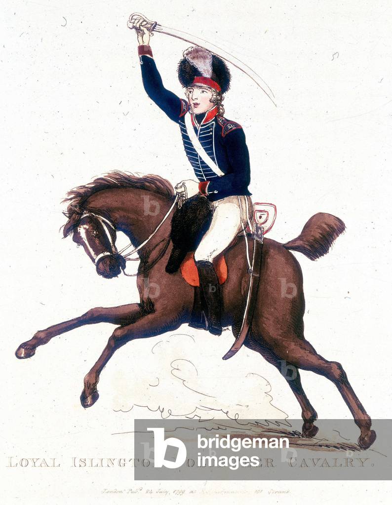 Loyal Islington Volunteer Cavalry', 1798, für die Freiwilligen der Armee des Außenministeriums und der offizie