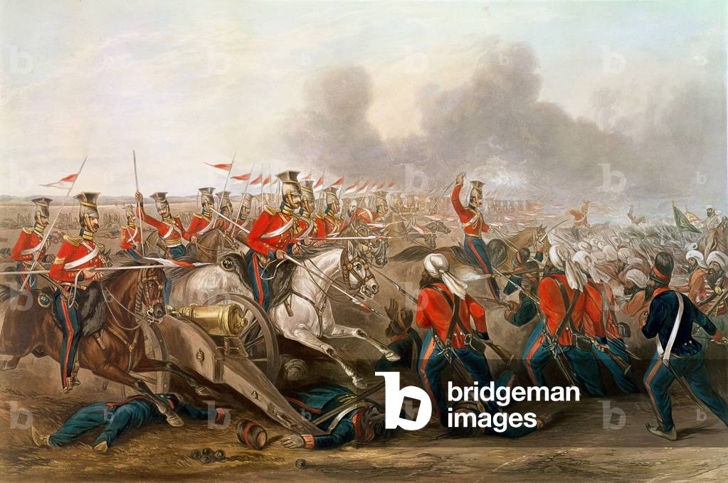 "Ladung der 16. Königin Own Lancers in der Schlacht von Aliwal", C19. Jahrhundert von Henry Martens