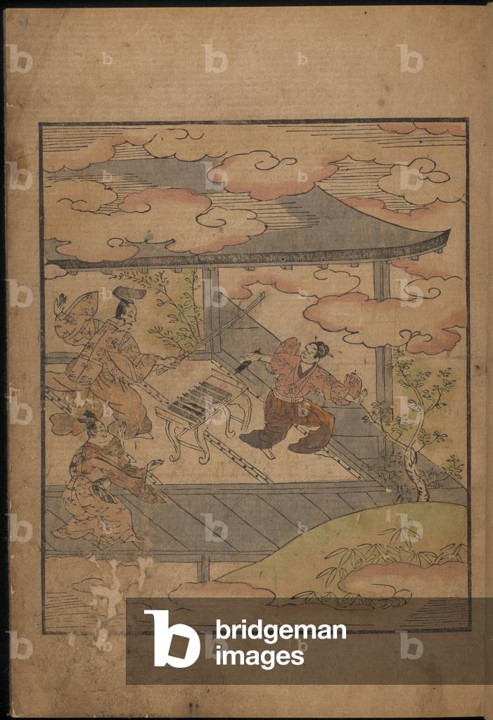 Sword fight in a temple