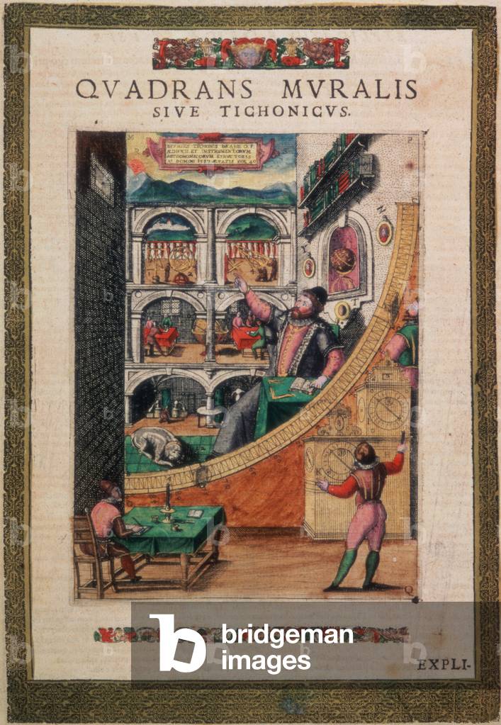 Image of Engraving depicting C.45.h.3 The Astronomer Tycho Brahe, 1598 by German Artist
