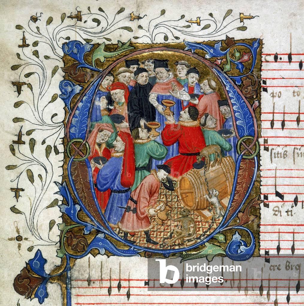 "Brief eines mittelalterlichen Trinkliedes aus Windsor Carol Book" von English School