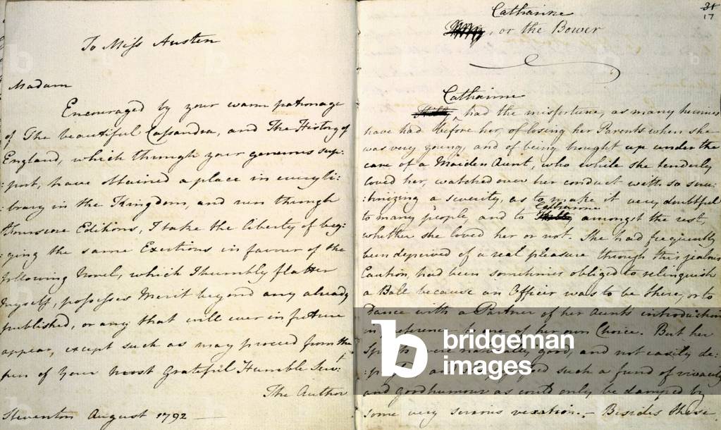 Band The Third' — Notizbuch mit zwei frühen Romanen, „Evelyn“ und „Catharine, or the Bower“, von Jane Austen, 
