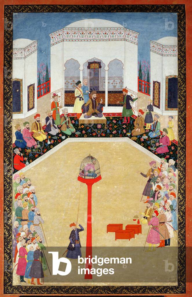 Die Aufnahme von Sultan Bayazid von der Türkei, Johnson Album I, Nr. 2 nummeriert 9, c1680 (Gouache auf Album 