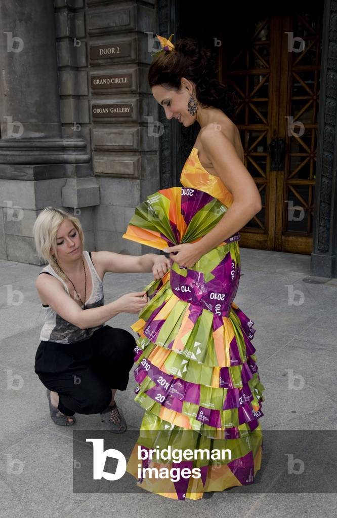 Kelley O 'Connor on the steps of the Usher Hall