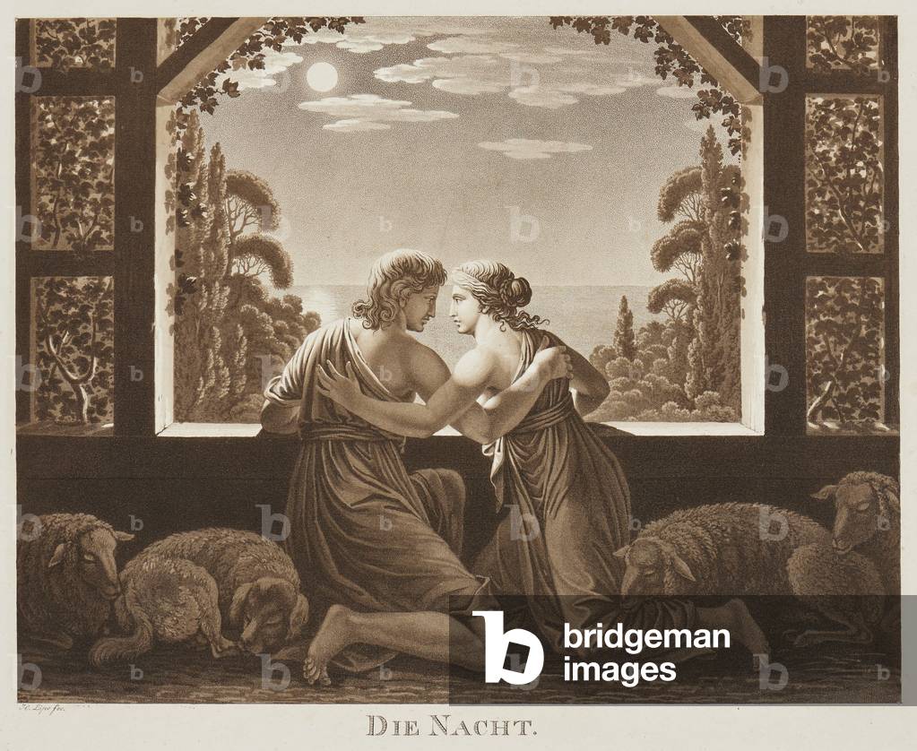 The Times of Day: Night, 1805 (aquatint in sepia)