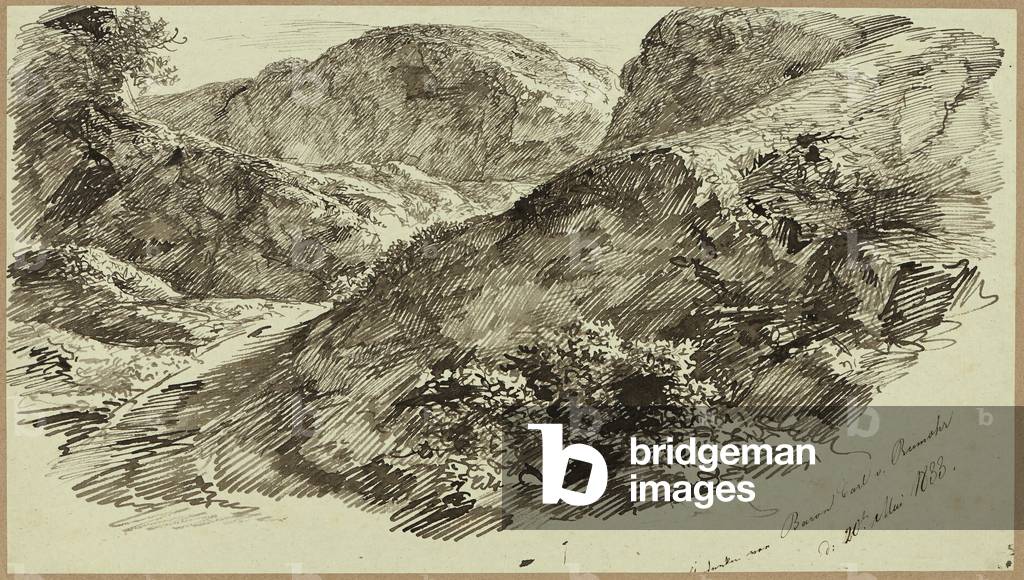 Landscape, 1833 (pen and black ink)