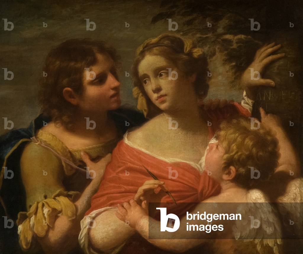 Angelica and Medoro with Cupid (oil on canvas)