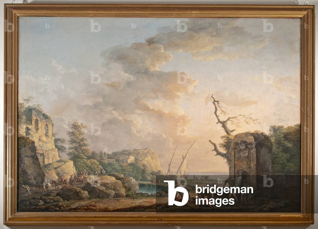 A rocky landscape (oil on canvas)