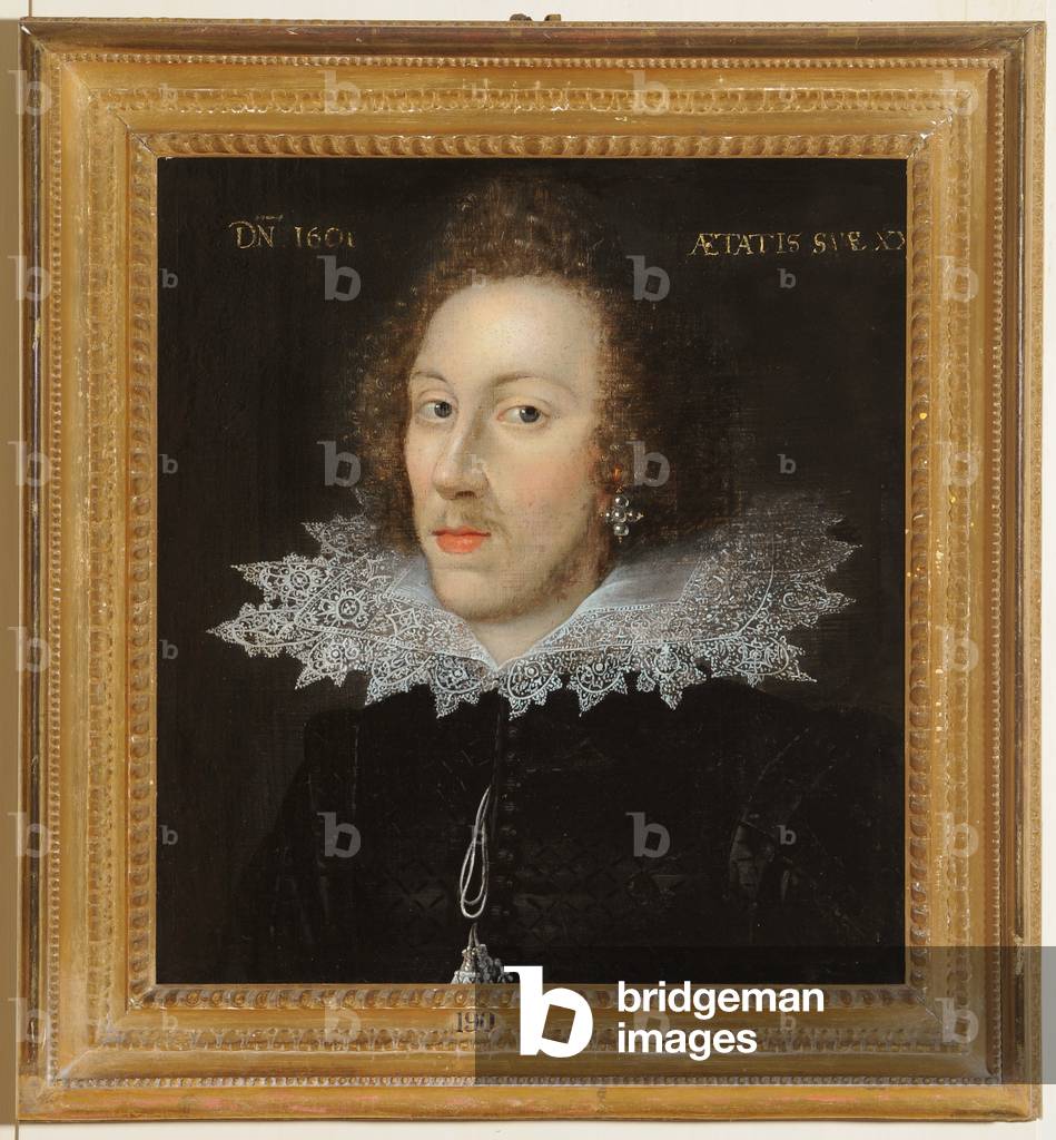 Portrait of a gentleman, thought to be Thomas Brudenell, 1st Earl of Cardigan, 1601 (oil on canvas)