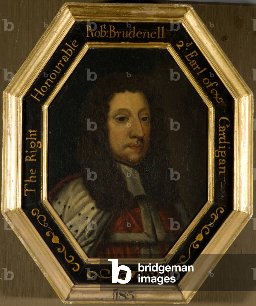 Portrait of Robert Brudenell, 2nd Earl of Cardigan (1607-1703) (oil on panel, octagonal)