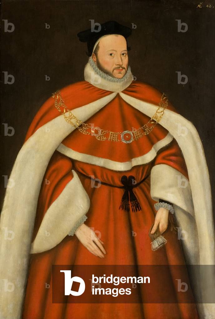 Portrait of a Judge, probably Sir John Jeffrey (oil on panel)