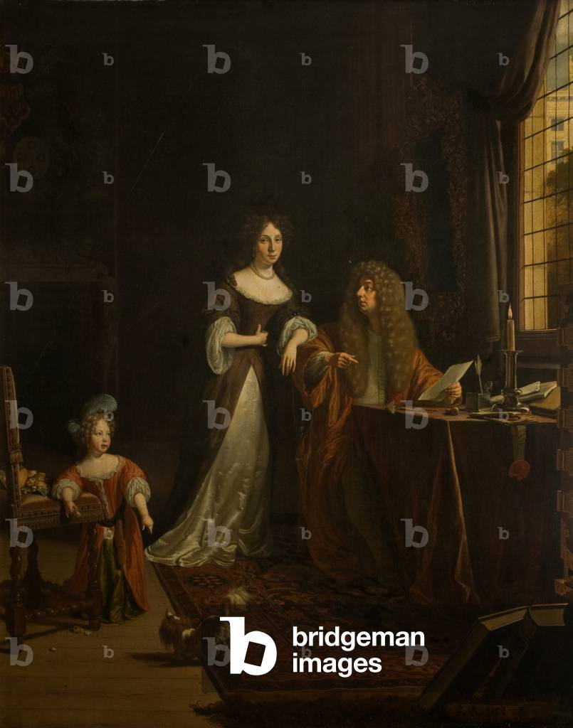 Group portrait of Jeronimus Velters (1645-1707) and his wife Catherina Tielens (d. 1680) with their daughter Helena (oil on canvas)