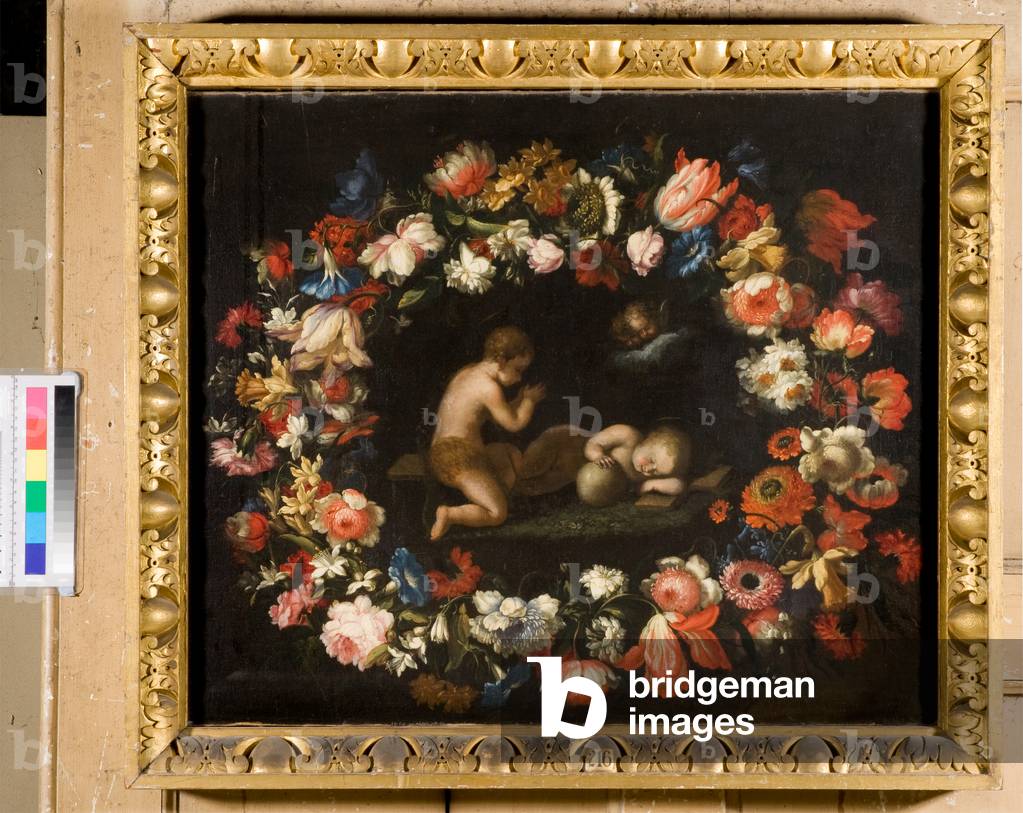 The Infant Saviour asleep, adored by the Infant Saint John the Baptist (oil on canvas)