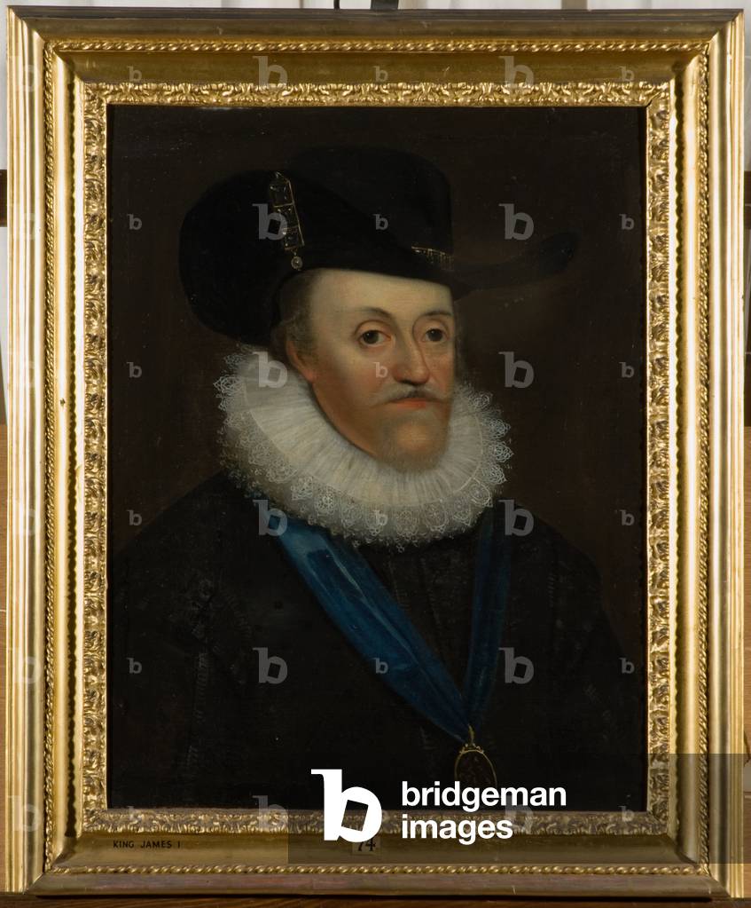 Portrait of King James I of England and VI of Scotland (1566-1625) (oil on canvas)