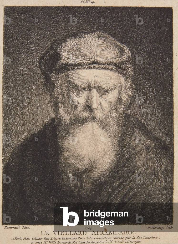 Le Viellard Atrabilaire, 1764 (etching)