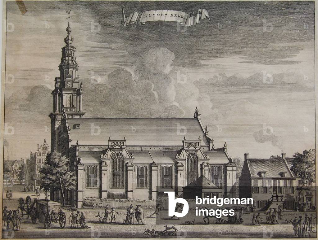 Zuyder Kerk, Amsterdam, from Beschryvinge van Amsterdam, 1693 (engraving)
