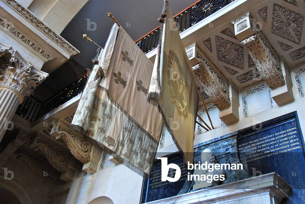 Standards in the Great Hall, Blenheim Palace (photo)