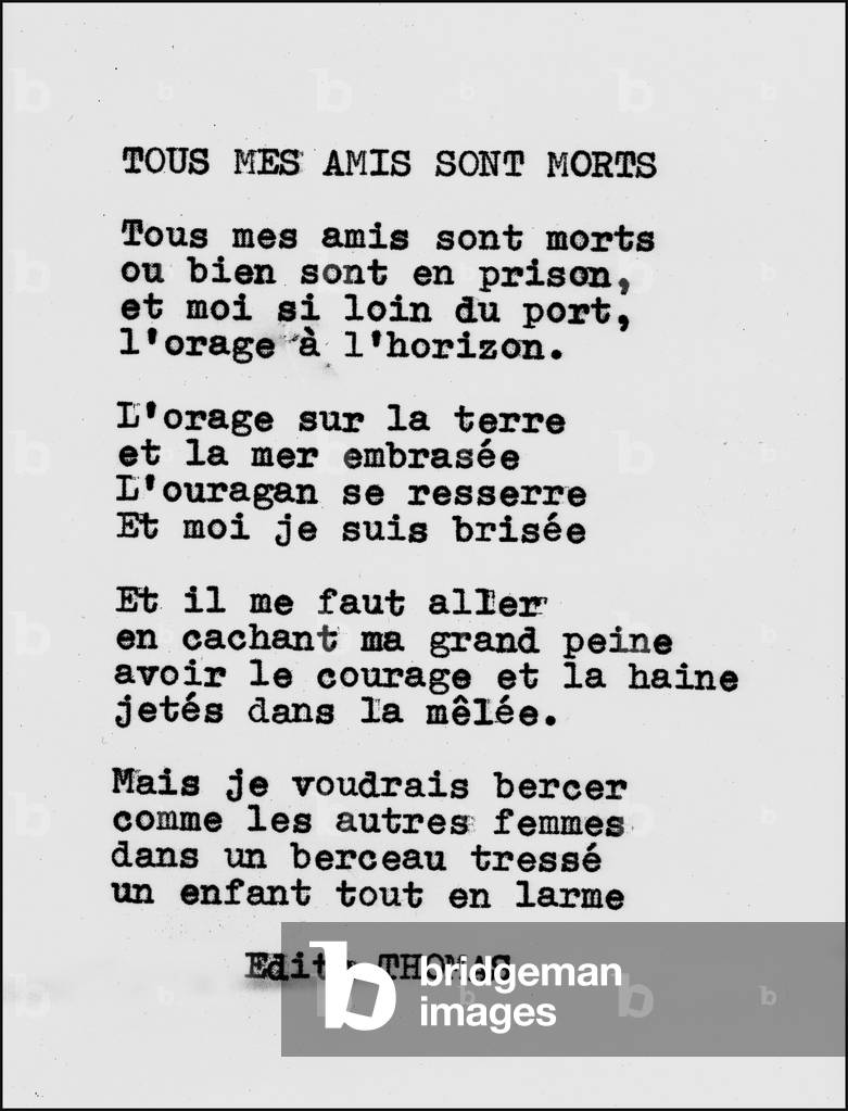 Poeme d' Edith Thomas\n