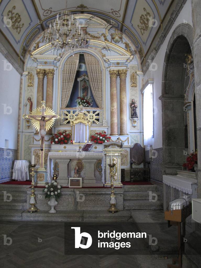 8750N Church of the village of Lagoa region of Fafe North Portugal July 2009