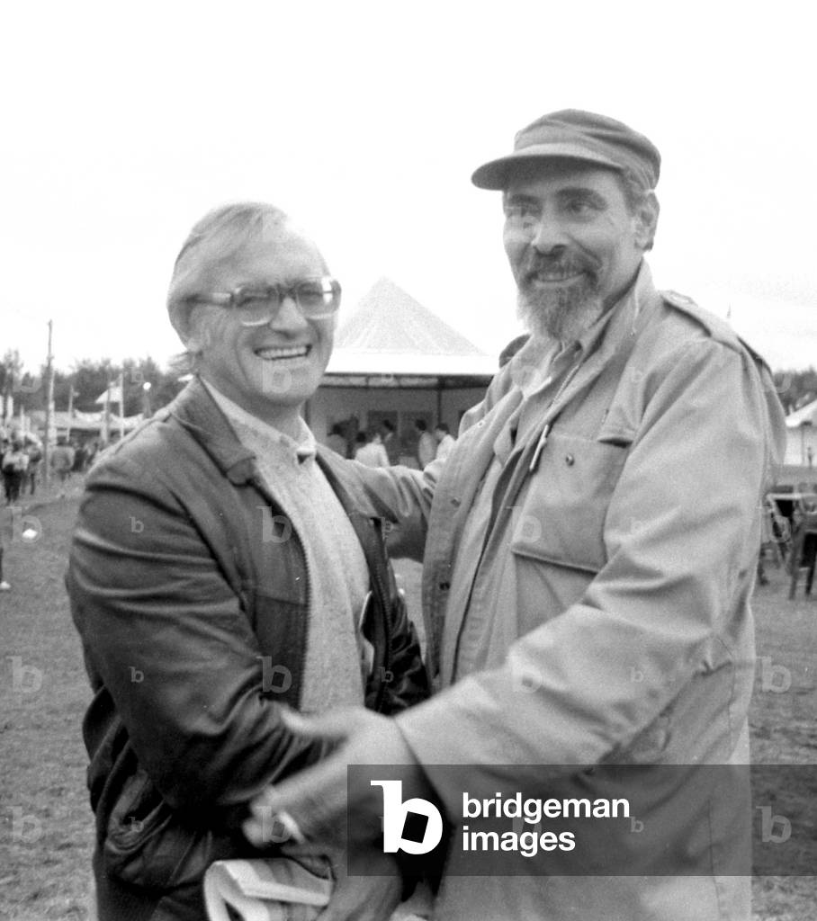 Guy Gibout responsible for the International City of the Fete de l'Humanite and responsible for the booth of Haiti- 1983