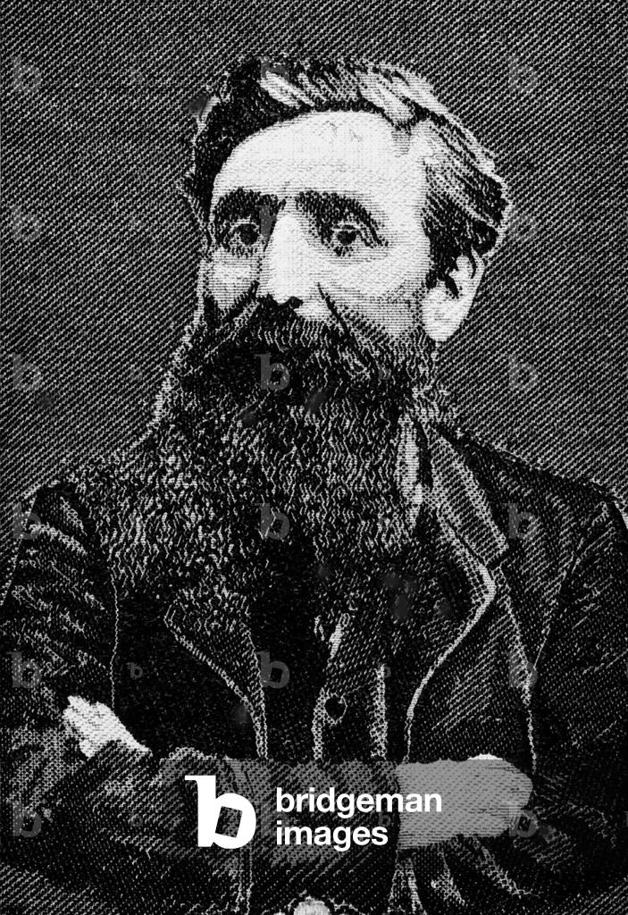 Michel Rondet (1847-1908), founder of mining trade union, engraving