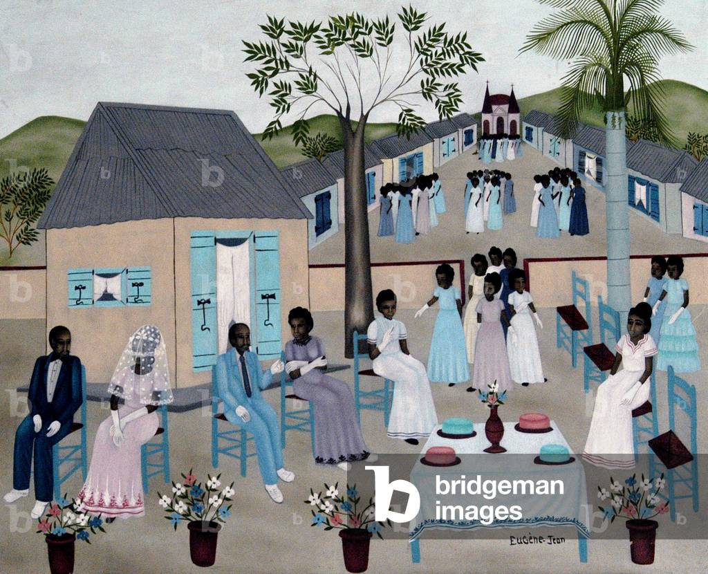 Wedding scene (oil on canvas)