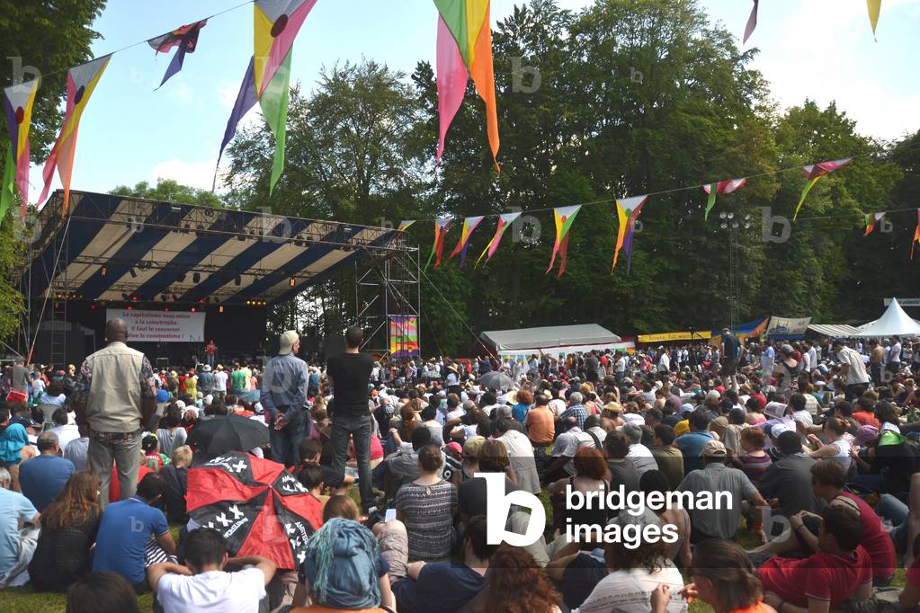 15347N- Workers' Wrestling Festival during the intervention of Nathalie Arthaud Secretary General June 2014? G? Rald Bloncourt