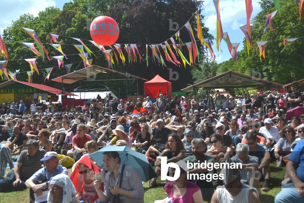 15347N- Workers' Wrestling Festival during the intervention of Nathalie Arthaud Secretary General June 2014? G? Rald Bloncourt