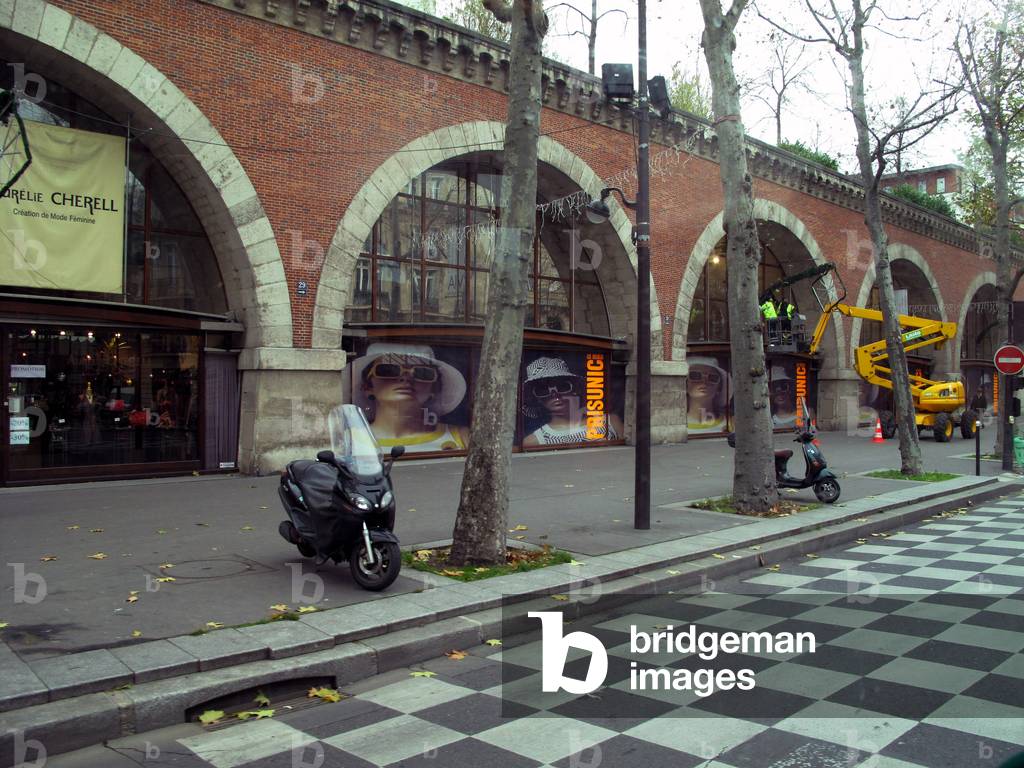 Arcades in avenue Daumesnil in Paris Nov 2008