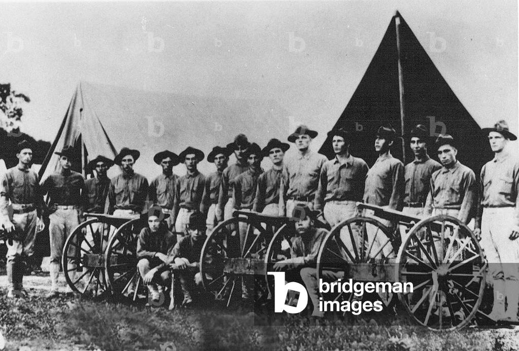 American marines, occupation troops in Haiti (b/w photo)
