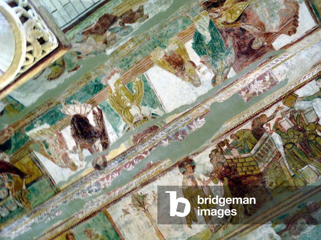 8986N World Heritage class by UNESCO the Abbey Church of Saint Savin and its Wall Paintings and frescoes constitute one of the masterpieces of Romanesque painting the largest French ensemble. ais