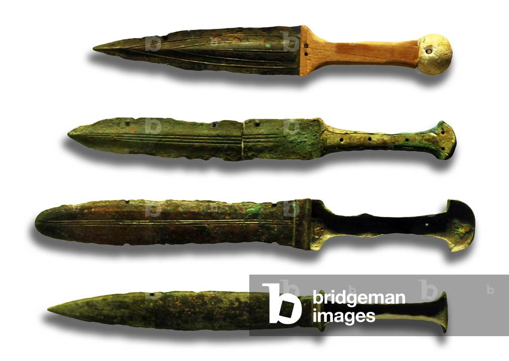 Four weapons (metal & wood)