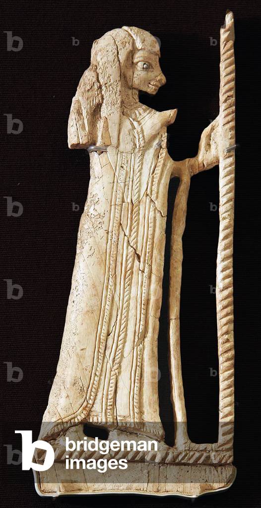 Carving of a Canaanite woman, Megiddo, c.9th century BC (ivory)