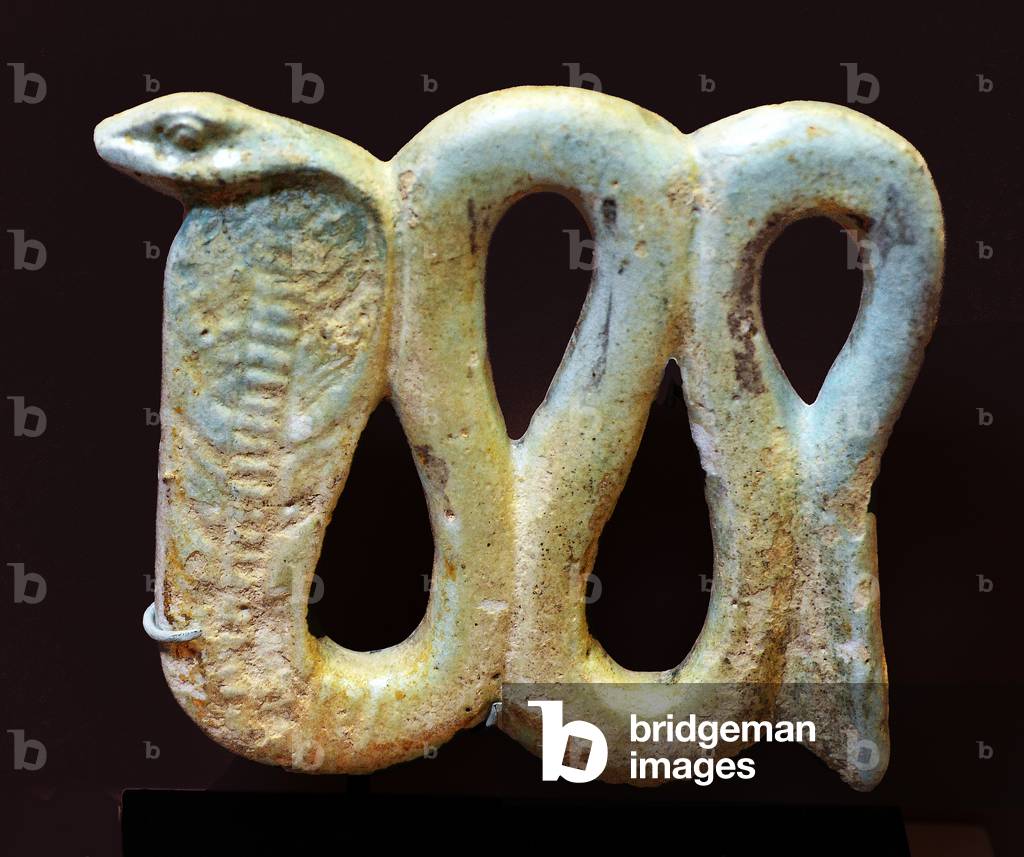 Uraeus the sacred cobra, 664-525 BC (faience inlay)