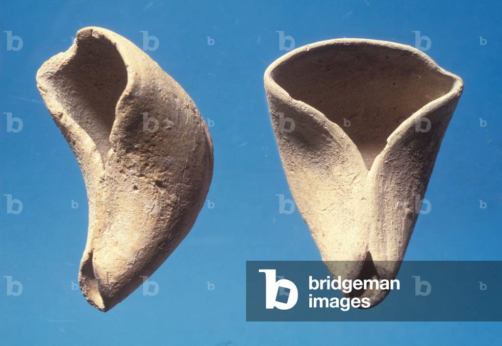 Oil lamps excavated at Gezer, Israel, 3rd-2nd century BC (clay?)
