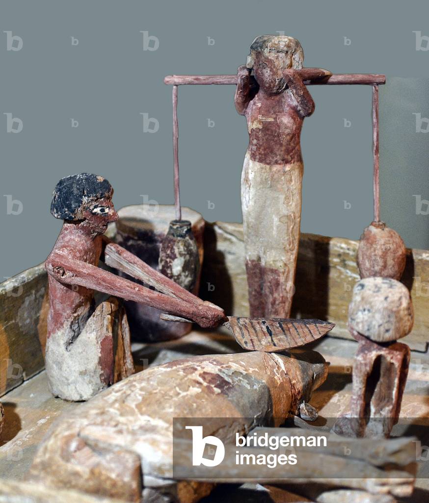 Model of a butchers shop, Egypt, c.2000-1700 BC (wood)