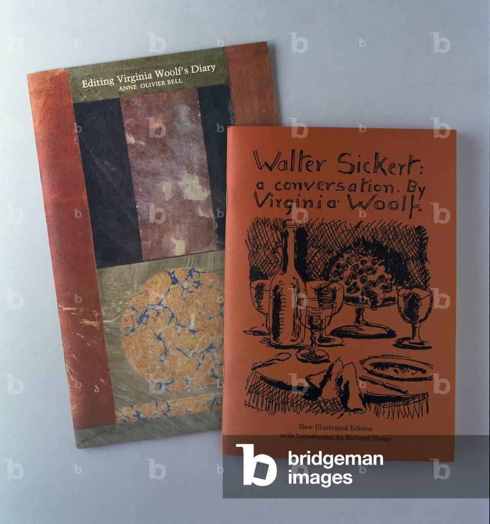 'Editing Virginia Woolf's Diary' by Anne Olivier Bell, cover design by Duncan Grant (1885-1978); 'Walter Sickert: a Conversation' by Virginia Woolf, cover design by Vanessa Bell (1879-1961)