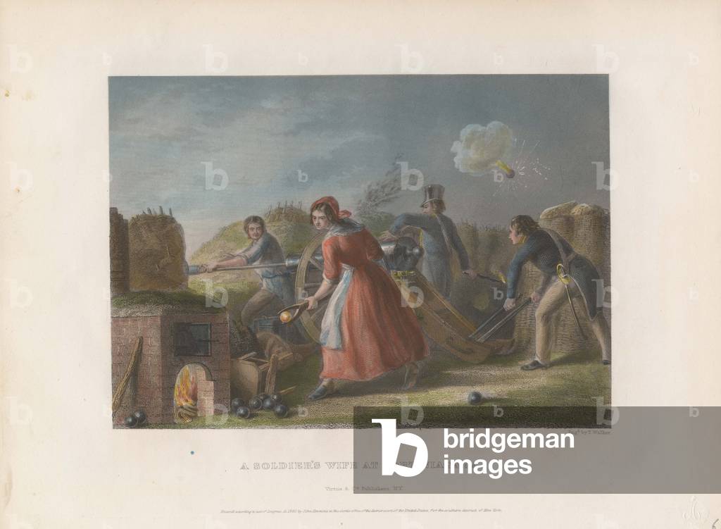 A Soldier's Wife at Fort Niagara, 1860 (coloured engraving)