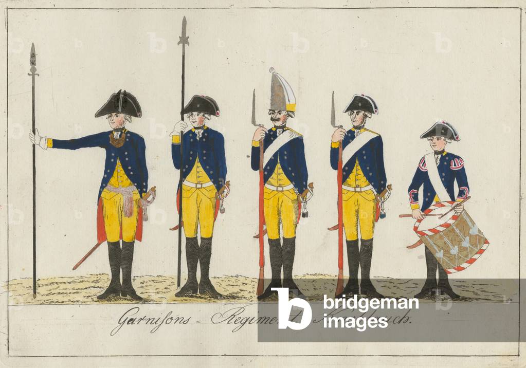 Garnisons Regiment Knoblauch, c.1784 (coloured engraving)