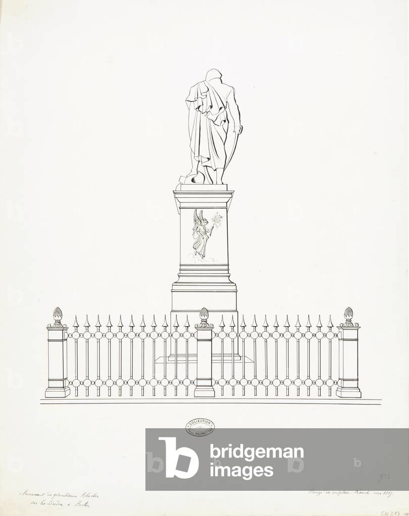 Monument of General von Blucher, Berlin (pen & ink on paper)