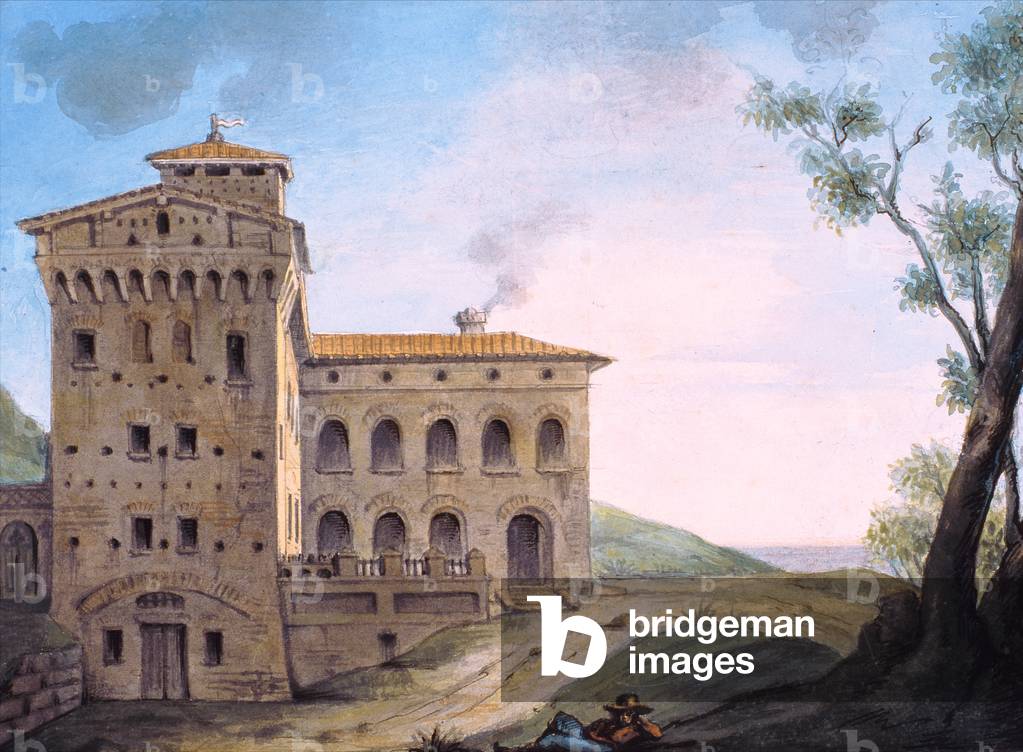Italian palace (w/c on paper)