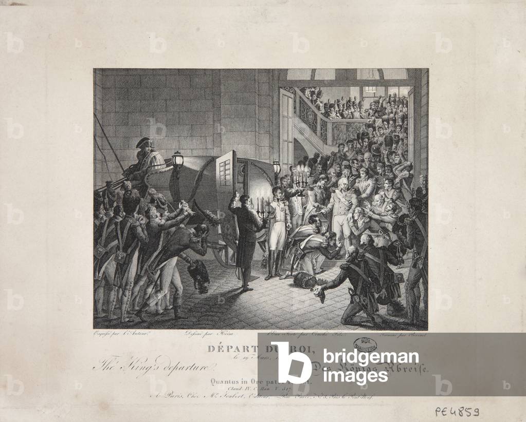 Departure of the King, 19 March 1815, c.1820 (engraving)