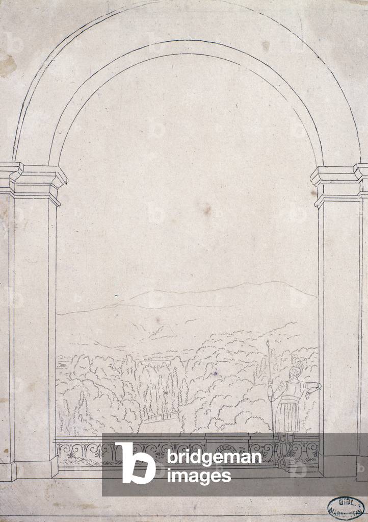 Arch at the Villa at Poggio a Caiano, 1813 (engraving)