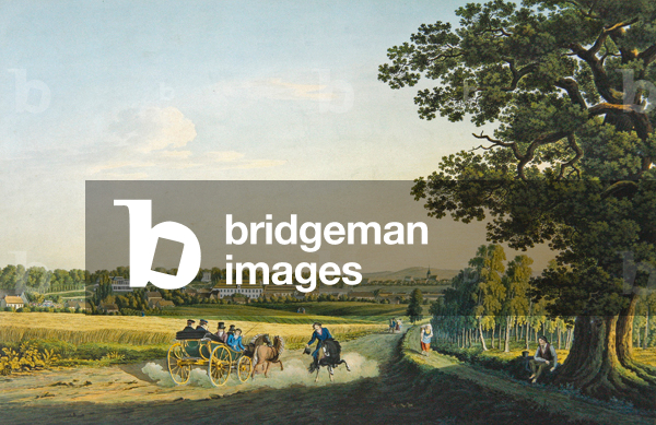 View of Althaldensleben engraved by Carl August Richer (1770-1848) (engraving with w/c)