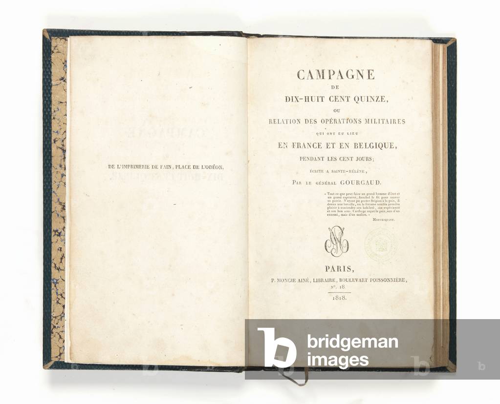 'Campaign of 1815', by Gaspard Gourgaud, 1818 (printed paper)