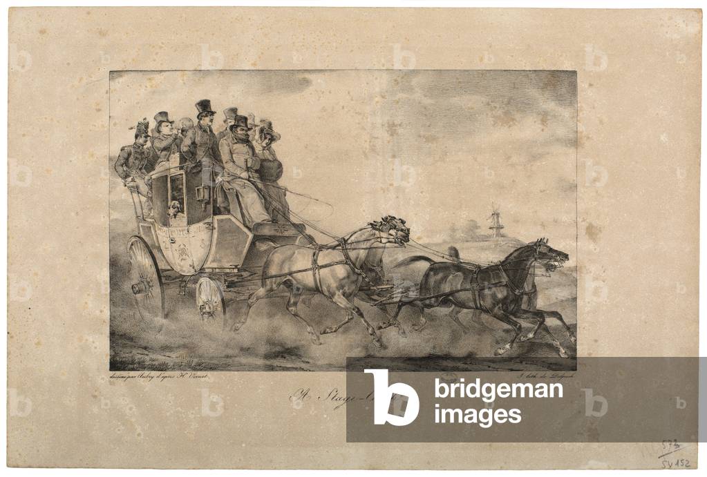 A Stage Coach (litho)