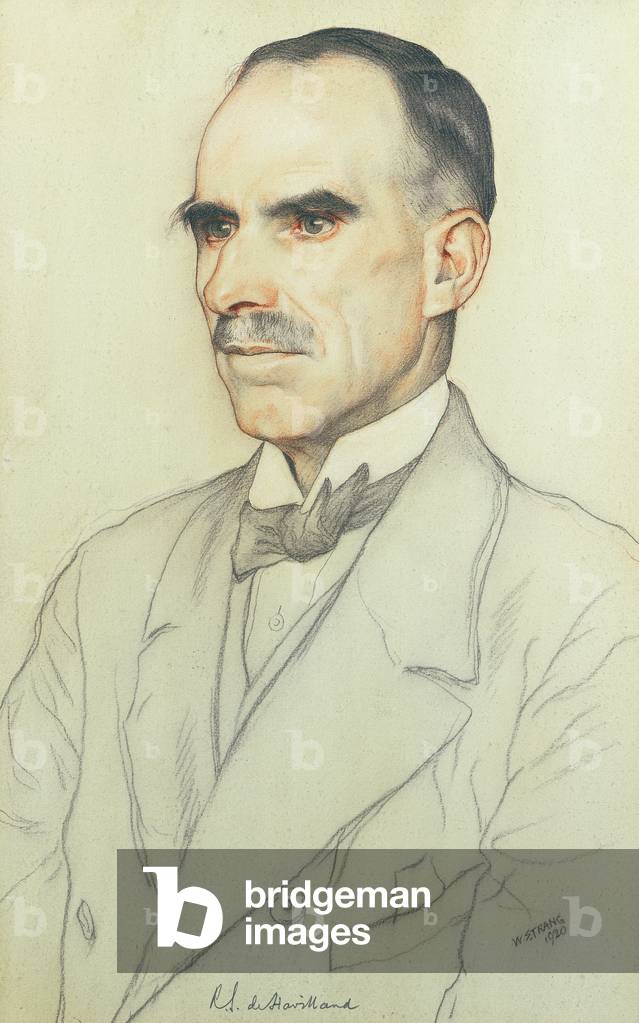 Portrait of William de Havilland, 1920 (pencil and crayon on paper)